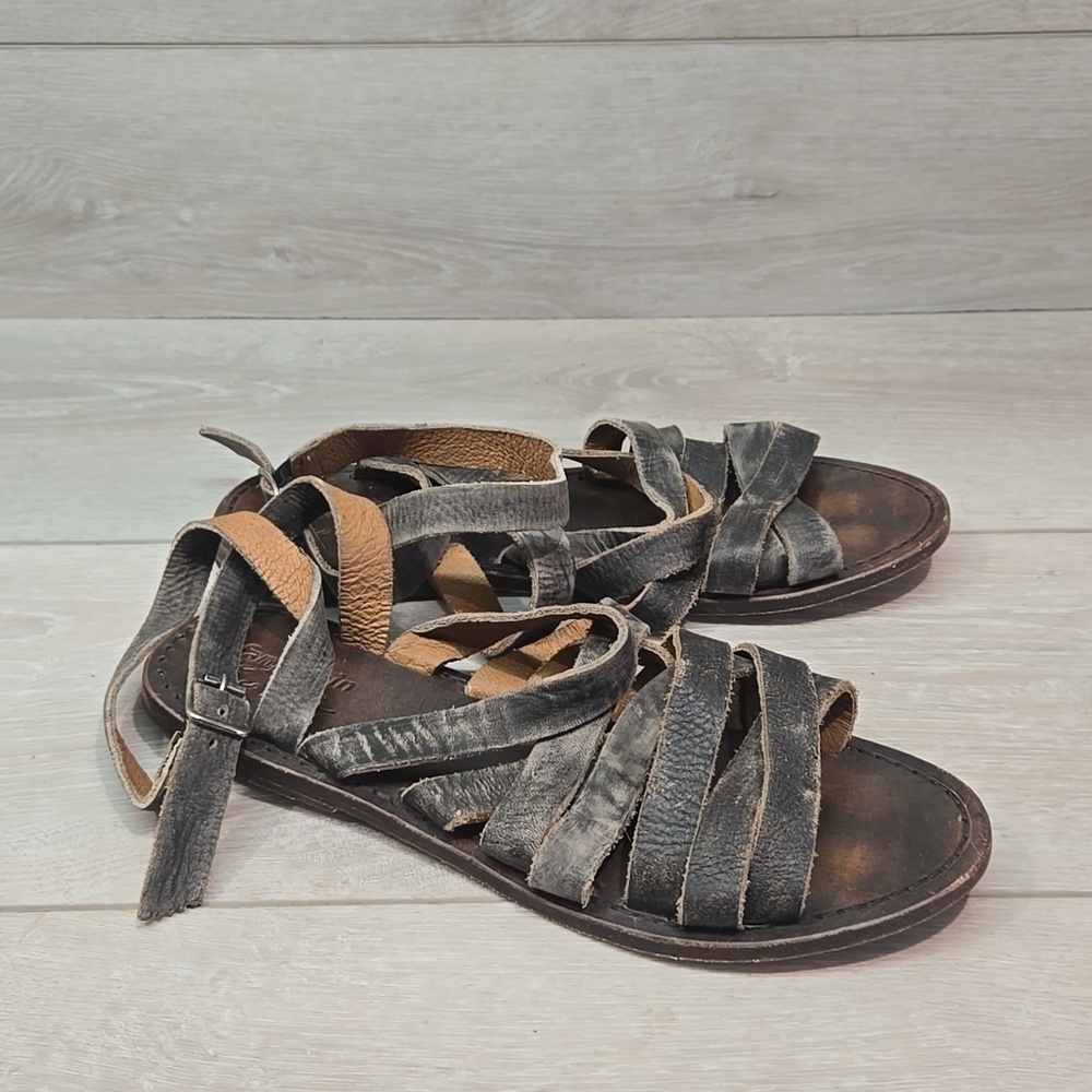 Farylrobin By Free People Women Gladiator Hobo boho Leather Sandals shoes sz 9